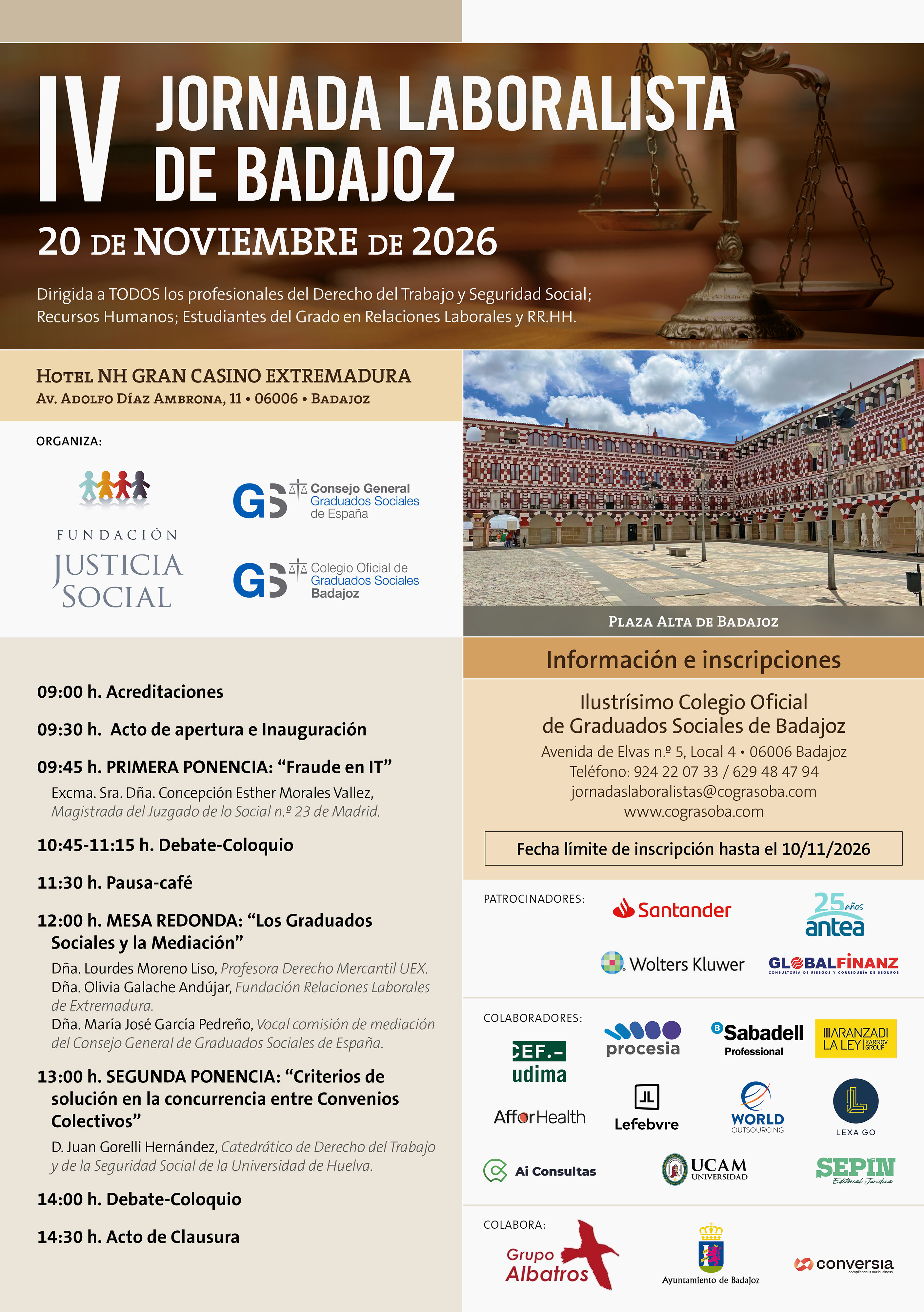 IV JORNADA LABORALISTA DE BADAJOZ